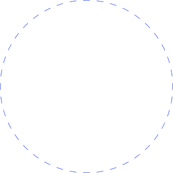 blue dot outline circle shape
